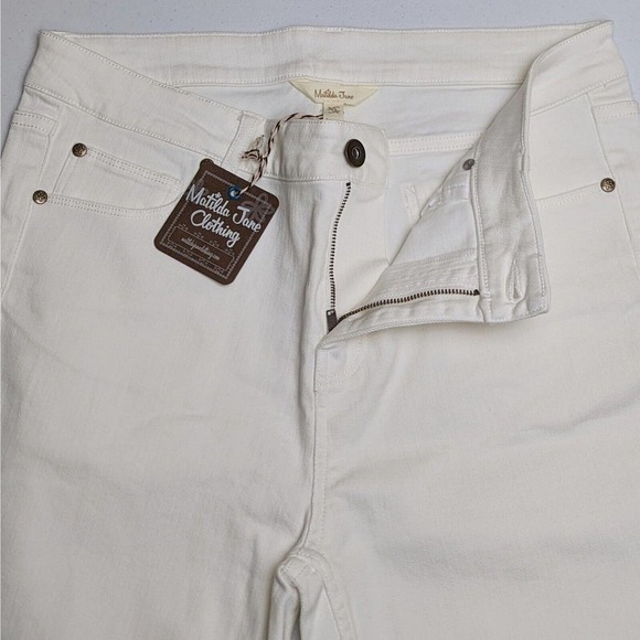 Matilda Jane Jeans 12 Ivory Off-White Skinny Stretch Classic Mid Rise Slimming - Picture 12 of 12